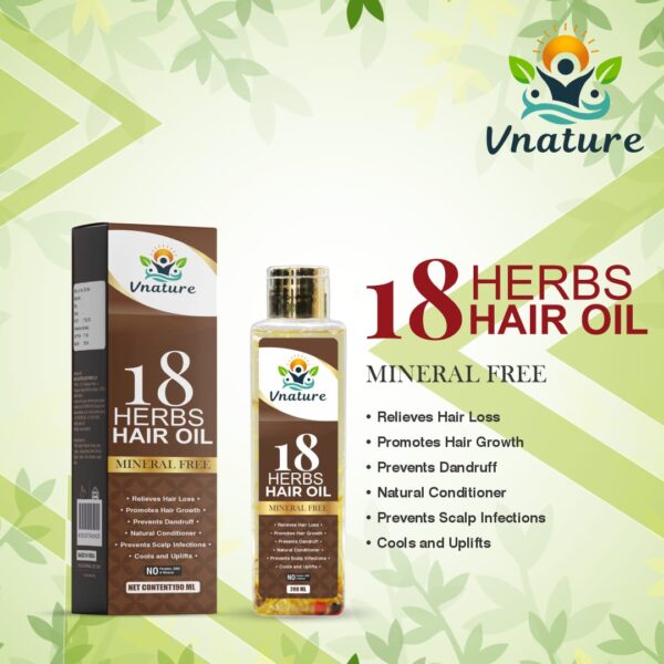 MINERAL 18 HERBS HAIR OIL WITH ROOTS